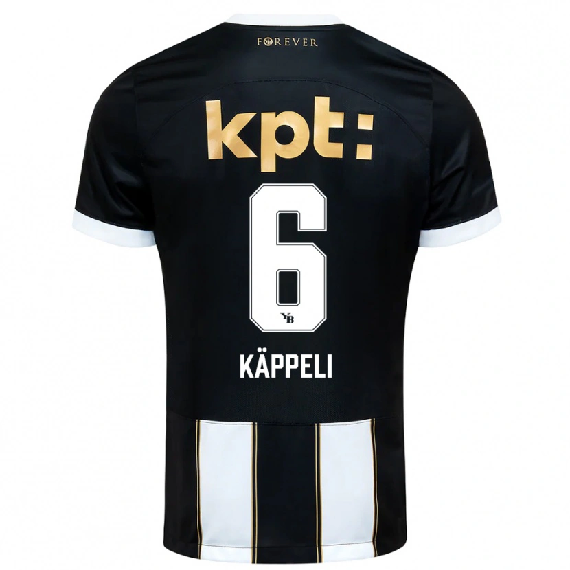 Danxen Kinder Cuno Käppeli #6 Schwarz Weiß Auswärtstrikot Trikot 2025/26 T-Shirt Österreich