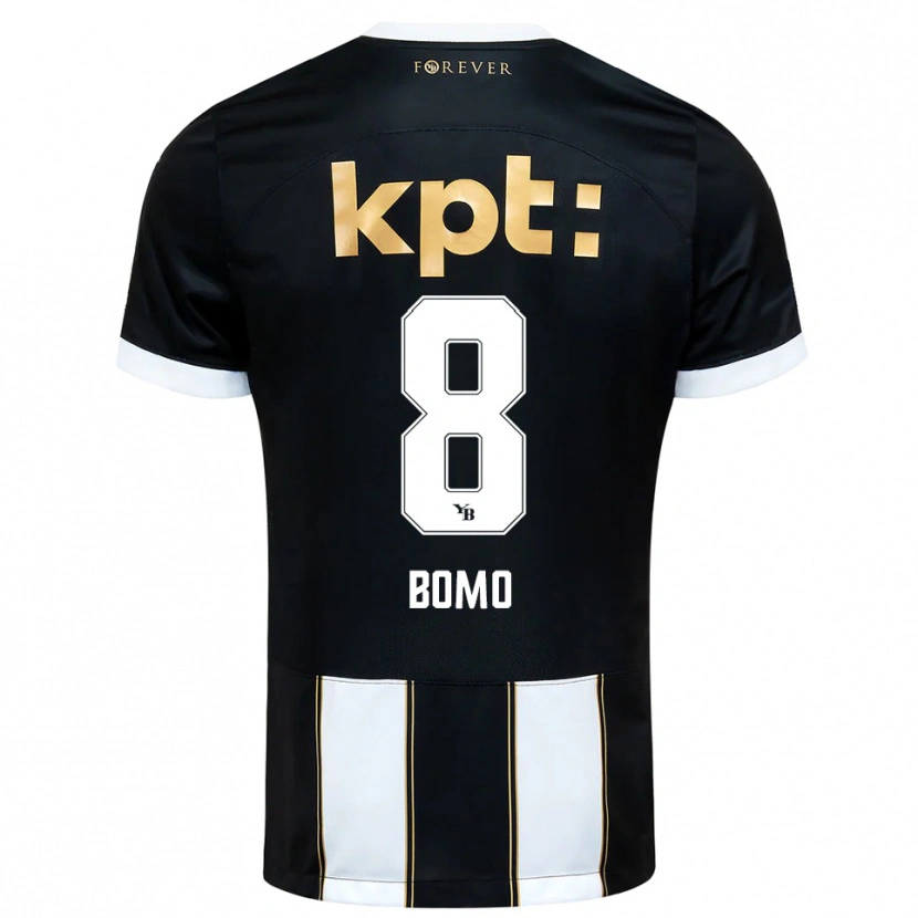 Danxen Kinder Jacques Bomo #8 Schwarz Weiß Auswärtstrikot Trikot 2025/26 T-Shirt Österreich