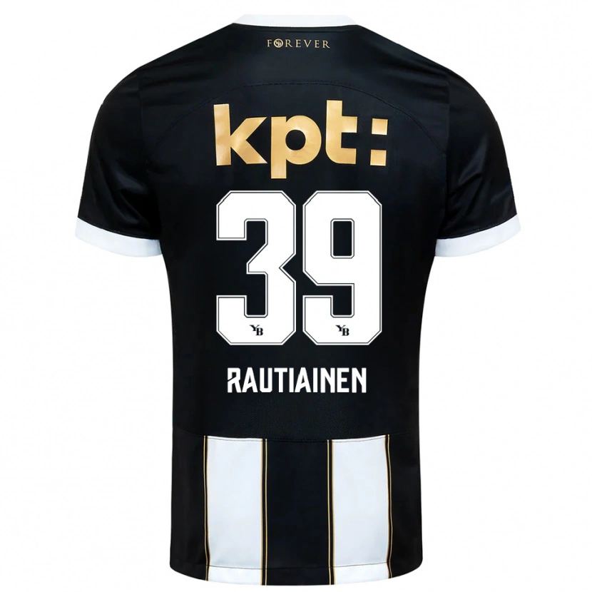 Danxen Kinder Iina Rautiainen #39 Schwarz Weiß Auswärtstrikot Trikot 2025/26 T-Shirt Österreich