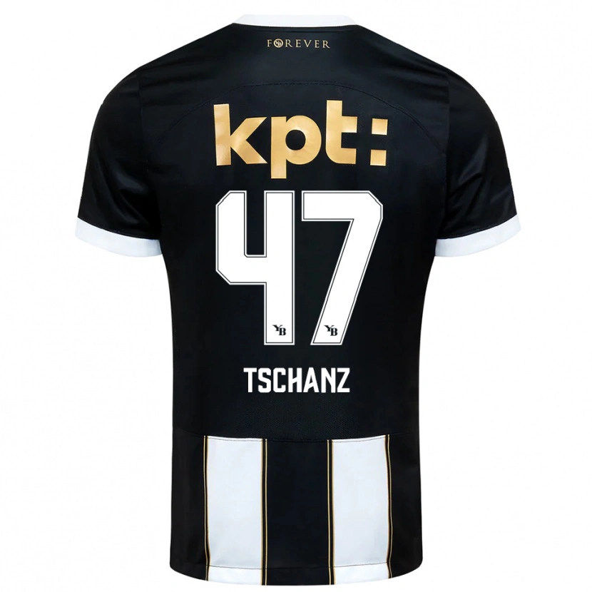 Danxen Kinder Noë Tschanz #47 Schwarz Weiß Auswärtstrikot Trikot 2025/26 T-Shirt Österreich