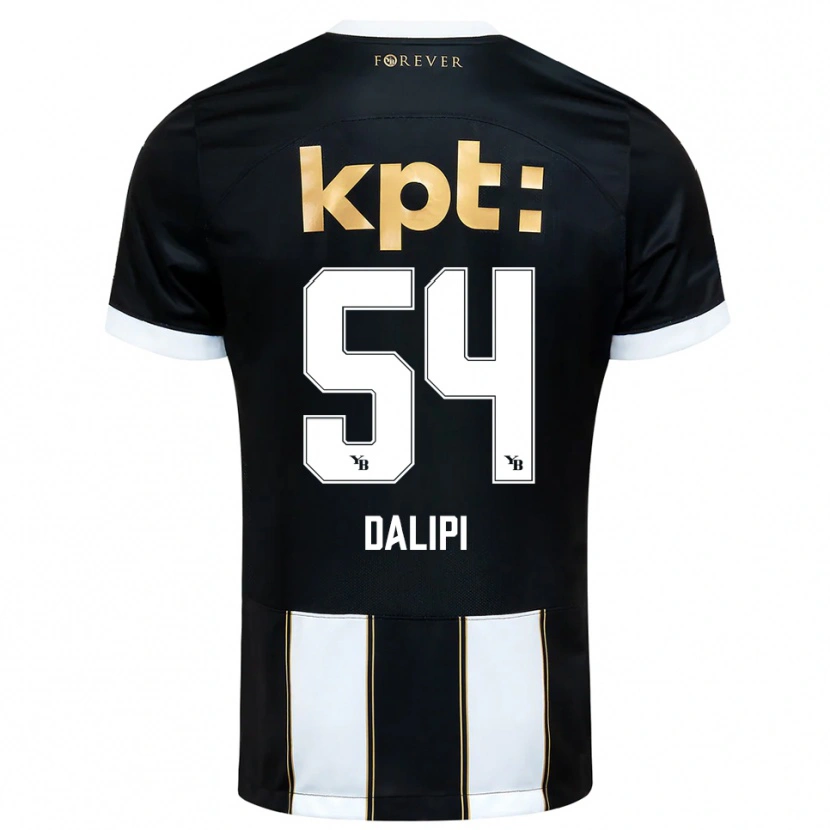 Danxen Kinder Lutfi Dalipi #54 Schwarz Weiß Auswärtstrikot Trikot 2025/26 T-Shirt Österreich