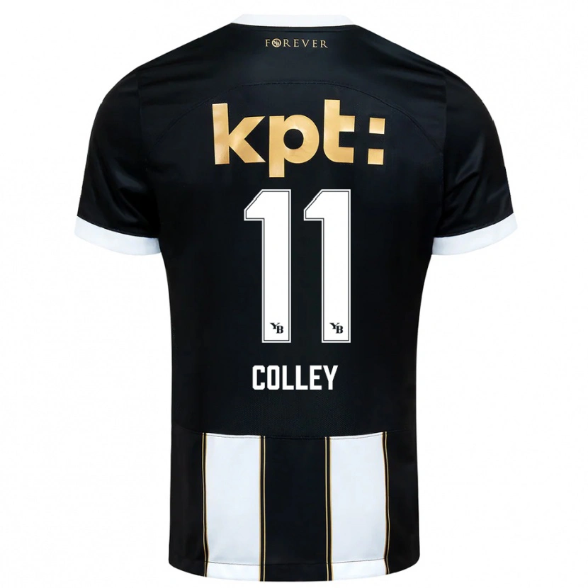 Danxen Kinder Ebrima Colley #11 Schwarz Weiß Auswärtstrikot Trikot 2025/26 T-Shirt Österreich