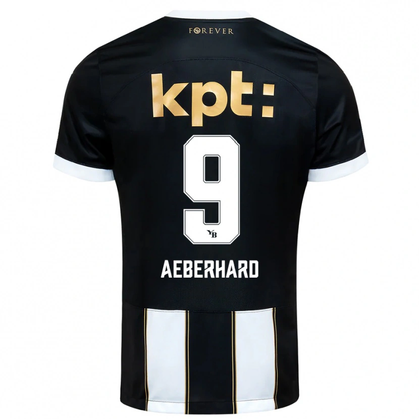 Danxen Kinder Ben Aeberhard #9 Schwarz Weiß Auswärtstrikot Trikot 2025/26 T-Shirt Österreich