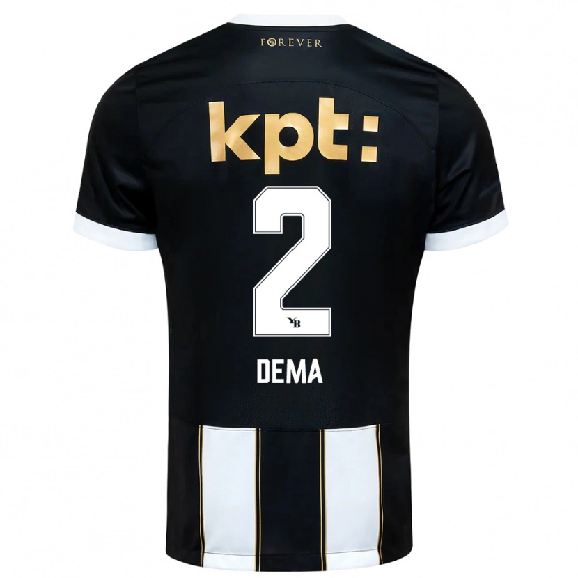 Danxen Kinder Besar Dema #2 Schwarz Weiß Auswärtstrikot Trikot 2025/26 T-Shirt Österreich