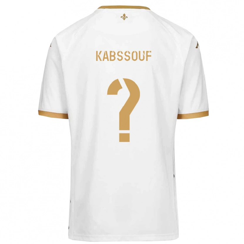 Danxen Kinder Salim Kabssouf #0 Weiß Gold Auswärtstrikot Trikot 2025/26 T-Shirt Österreich