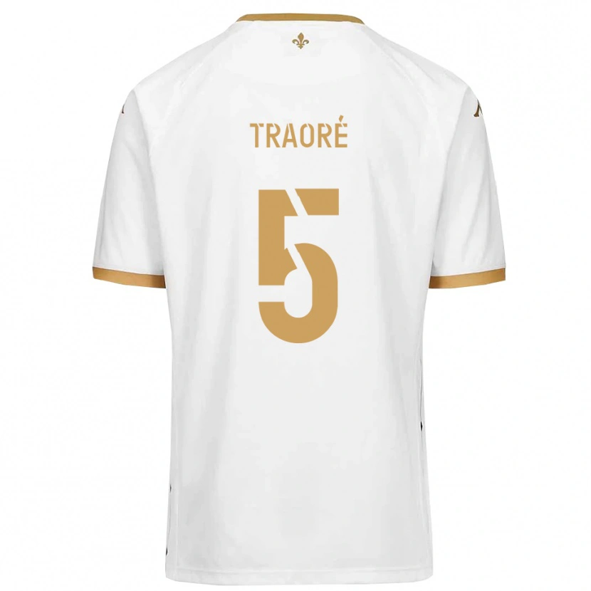 Danxen Kinder Franck Traoré #5 Weiß Gold Auswärtstrikot Trikot 2025/26 T-Shirt Österreich