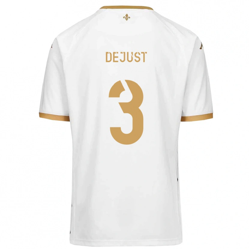 Danxen Kinder Tom Dejust #3 Weiß Gold Auswärtstrikot Trikot 2025/26 T-Shirt Österreich