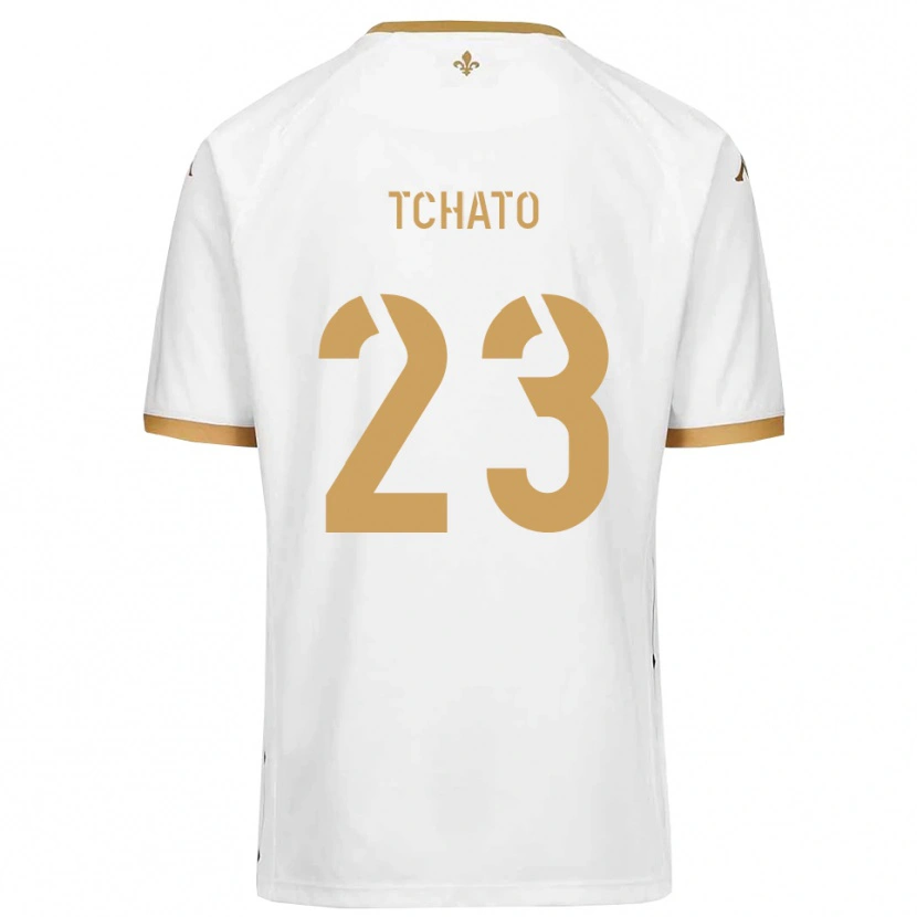 Danxen Kinder Ryan Tchato #23 Weiß Gold Auswärtstrikot Trikot 2025/26 T-Shirt Österreich