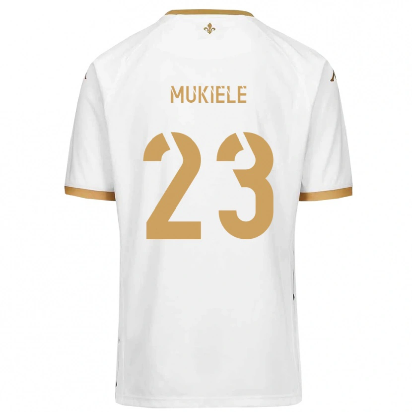 Danxen Kinder Norvin Mukiele #23 Weiß Gold Auswärtstrikot Trikot 2025/26 T-Shirt Österreich