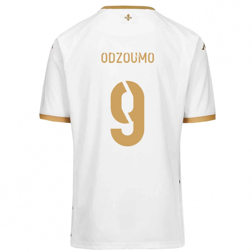 Danxen Kinder Cédric Odzoumo #9 Weiß Gold Auswärtstrikot Trikot 2025/26 T-Shirt Österreich