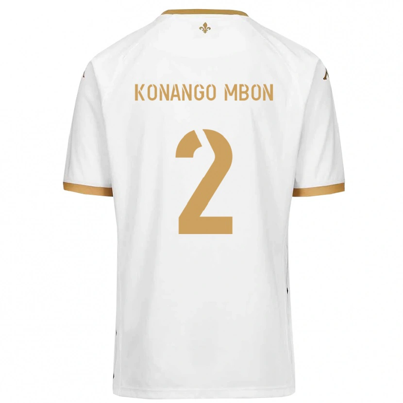 Danxen Kinder Jordan Konango Mbon #2 Weiß Gold Auswärtstrikot Trikot 2025/26 T-Shirt Österreich