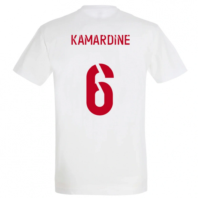 Danxen Kinder Mohamed Kamardine #6 Weiß Rot Gelb Auswärtstrikot Trikot 2025/26 T-Shirt Österreich
