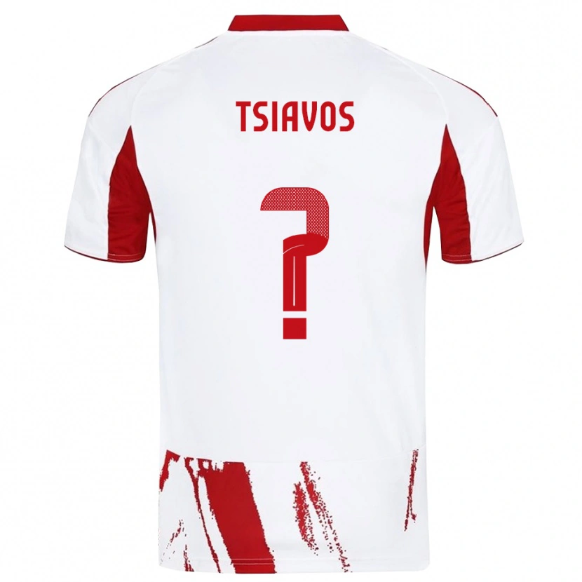 Danxen Kinder Stavros Tsiavos #0 Weiß Rot Auswärtstrikot Trikot 2025/26 T-Shirt Österreich