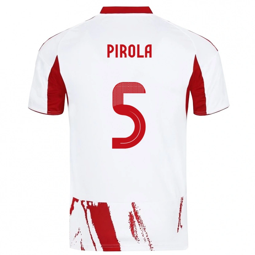 Danxen Kinder Lorenzo Pirola #5 Weiß Rot Auswärtstrikot Trikot 2025/26 T-Shirt Österreich