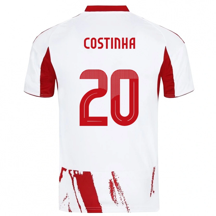 Danxen Kinder Costinha #20 Weiß Rot Auswärtstrikot Trikot 2025/26 T-Shirt Österreich