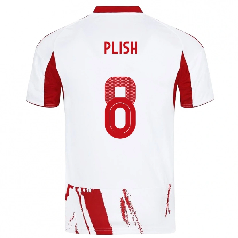 Danxen Kinder Konstantin Plish #8 Weiß Rot Auswärtstrikot Trikot 2025/26 T-Shirt Österreich