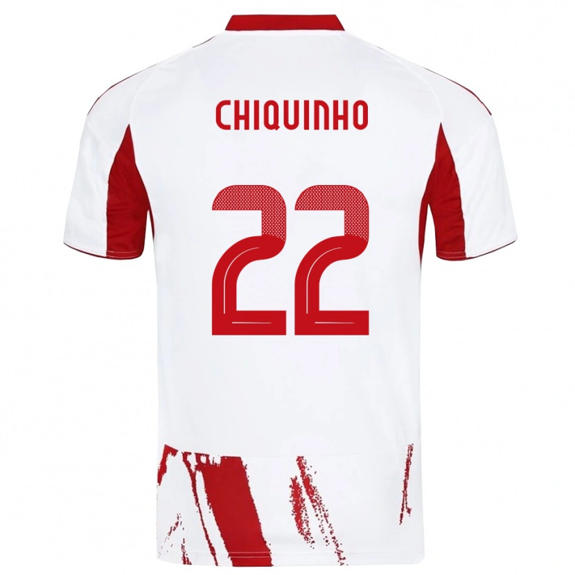 Danxen Kinder Chiquinho #22 Weiß Rot Auswärtstrikot Trikot 2025/26 T-Shirt Österreich