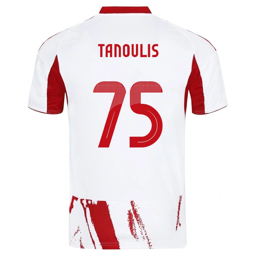 Danxen Kinder Konstantinos Tanoulis #75 Weiß Rot Auswärtstrikot Trikot 2025/26 T-Shirt Österreich