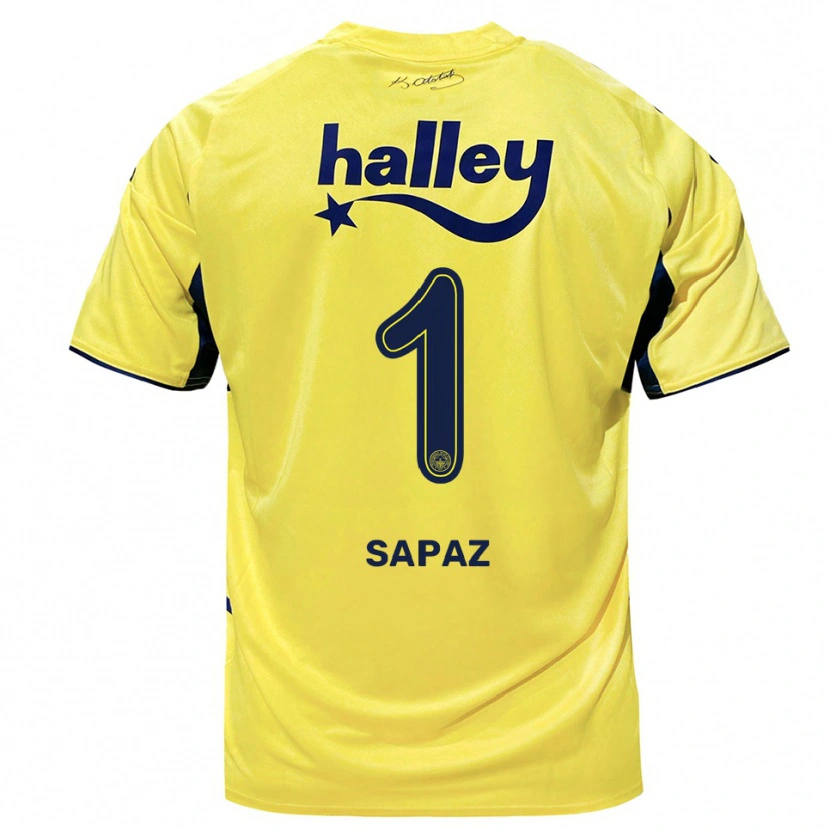Danxen Kinder Kuzey Sapaz #1 Gelb Marineblau Auswärtstrikot Trikot 2025/26 T-Shirt Österreich