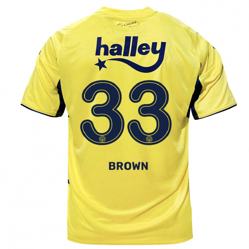 Danxen Kinder Archie Brown #33 Gelb Marineblau Auswärtstrikot Trikot 2025/26 T-Shirt Österreich