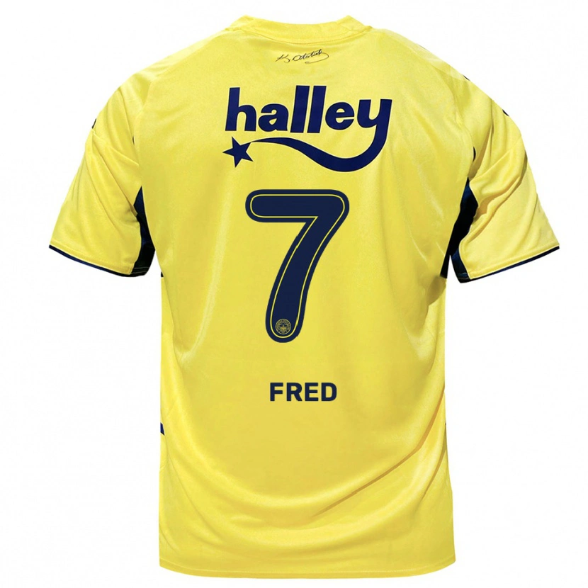Danxen Kinder Fred #7 Gelb Marineblau Auswärtstrikot Trikot 2025/26 T-Shirt Österreich