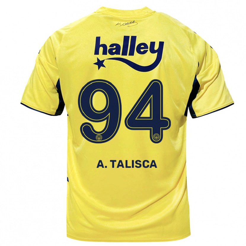 Danxen Kinder Talisca #94 Gelb Marineblau Auswärtstrikot Trikot 2025/26 T-Shirt Österreich
