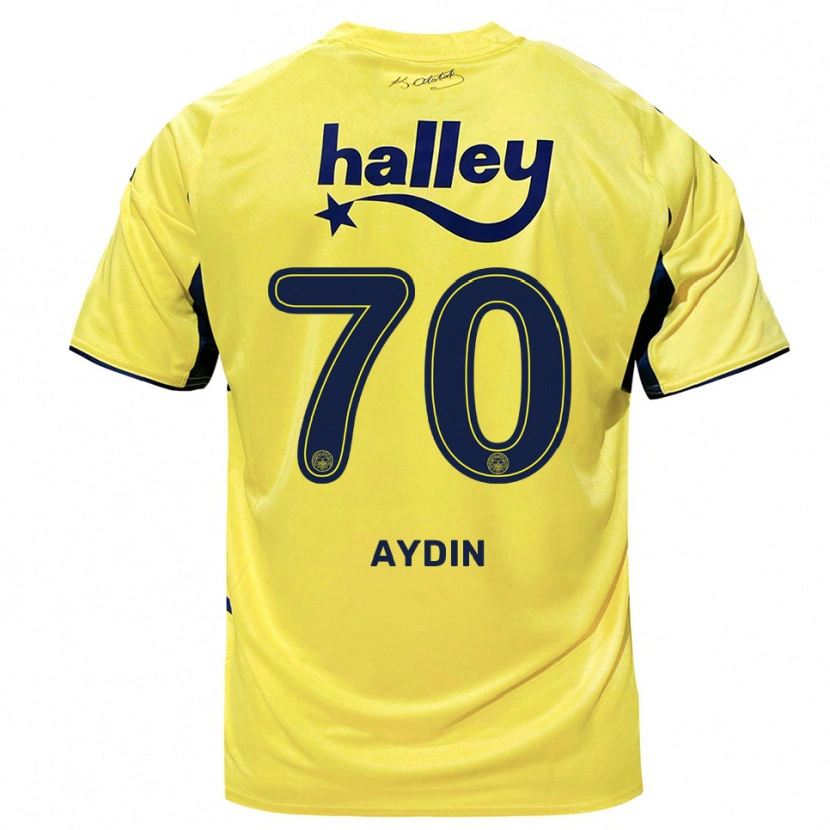 Danxen Kinder Oğuz Aydın #70 Gelb Marineblau Auswärtstrikot Trikot 2025/26 T-Shirt Österreich