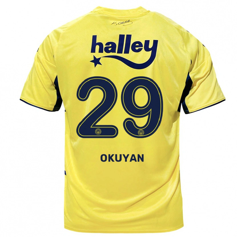 Danxen Kinder Mevlüde Okuyan #29 Gelb Marineblau Auswärtstrikot Trikot 2025/26 T-Shirt Österreich