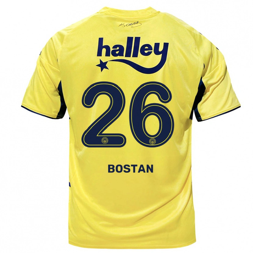 Danxen Kinder Anil Bostan #26 Gelb Marineblau Auswärtstrikot Trikot 2025/26 T-Shirt Österreich