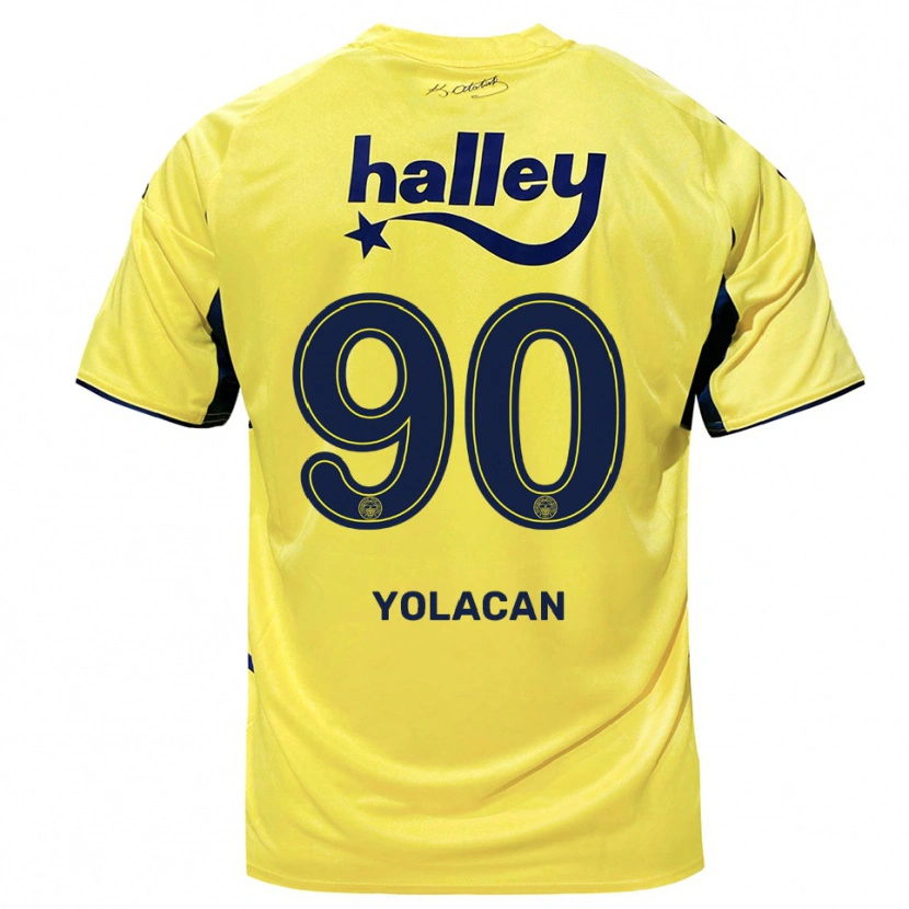 Danxen Kinder Baran Yolaçan #90 Gelb Marineblau Auswärtstrikot Trikot 2025/26 T-Shirt Österreich