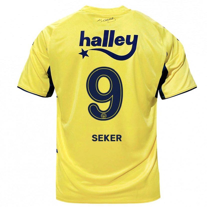 Danxen Kinder Busem Şeker #9 Gelb Marineblau Auswärtstrikot Trikot 2025/26 T-Shirt Österreich