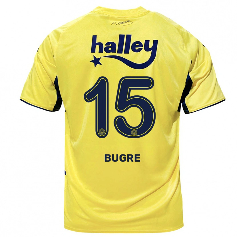 Danxen Kinder Azumah Bugre #15 Gelb Marineblau Auswärtstrikot Trikot 2025/26 T-Shirt Österreich