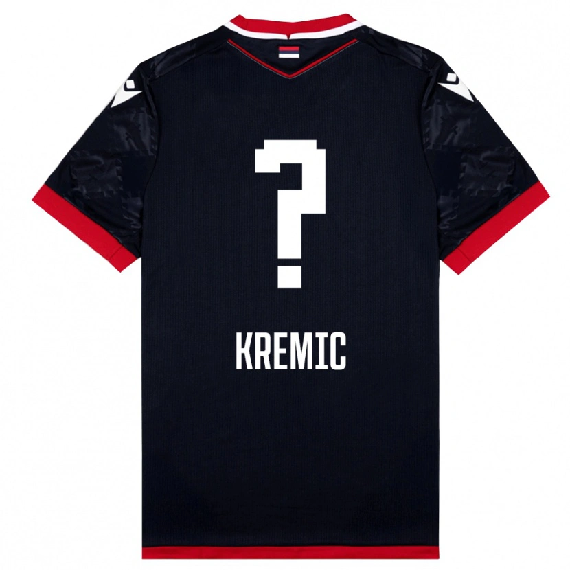 Danxen Kinder Luka Kremic #0 Schwarz Rot Auswärtstrikot Trikot 2025/26 T-Shirt Österreich