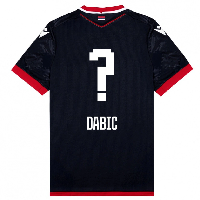 Danxen Kinder Stefan Dabic #0 Schwarz Rot Auswärtstrikot Trikot 2025/26 T-Shirt Österreich