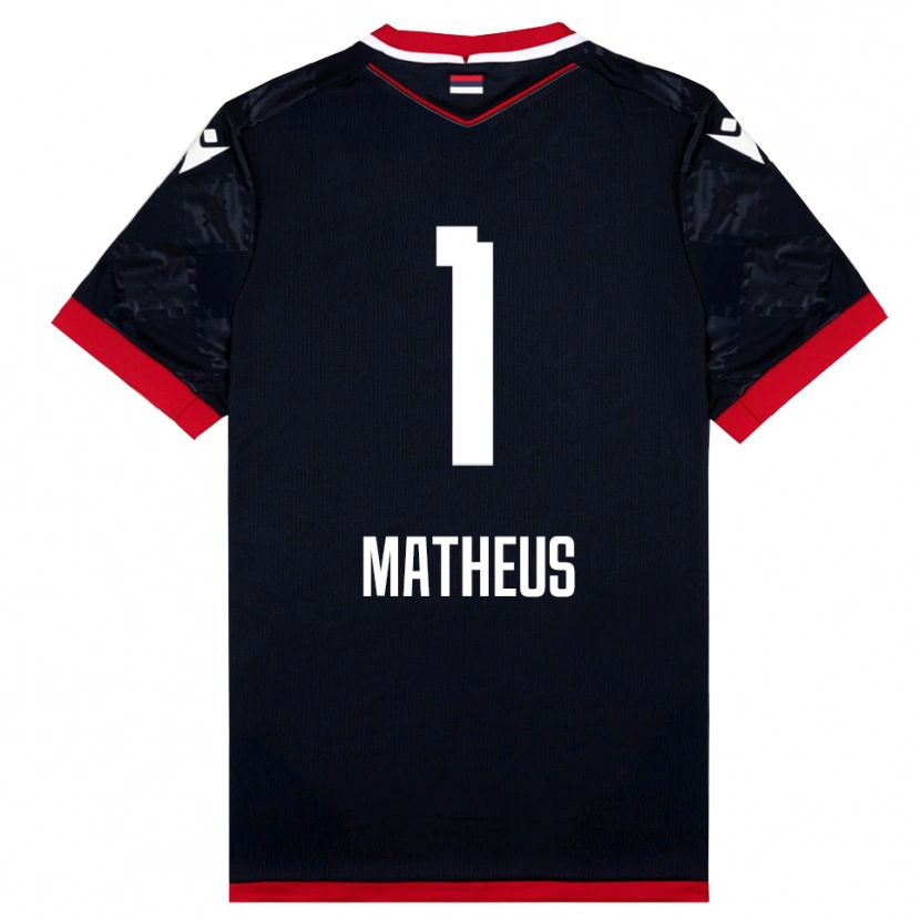 Danxen Kinder Matheus #1 Schwarz Rot Auswärtstrikot Trikot 2025/26 T-Shirt Österreich