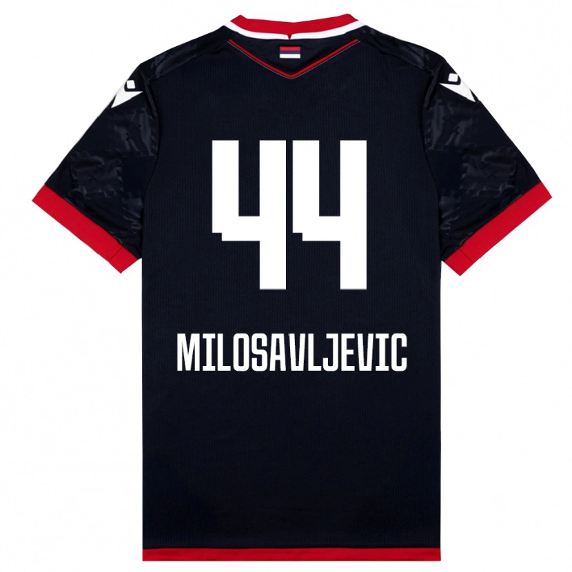 Danxen Kinder Veljko Milosavljevic #44 Schwarz Rot Auswärtstrikot Trikot 2025/26 T-Shirt Österreich