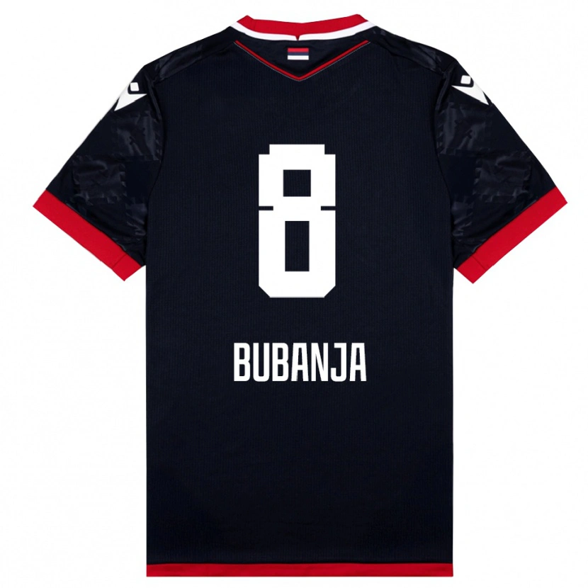 Danxen Kinder Igor Bubanja #8 Schwarz Rot Auswärtstrikot Trikot 2025/26 T-Shirt Österreich