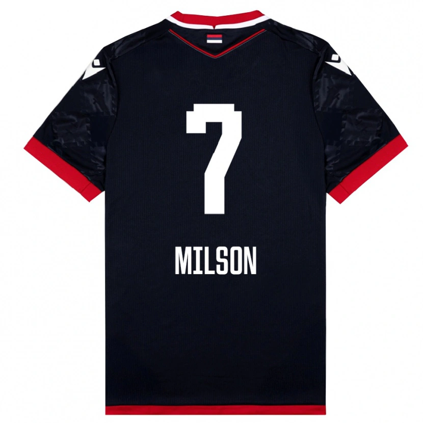 Danxen Kinder Milson #7 Schwarz Rot Auswärtstrikot Trikot 2025/26 T-Shirt Österreich