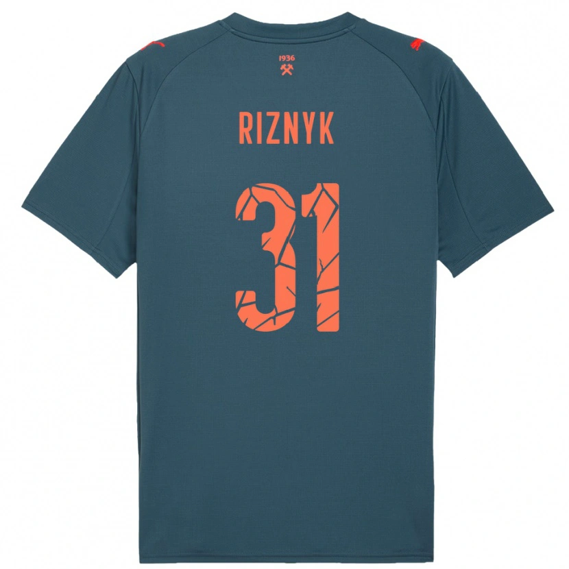 Danxen Kinder Dmytro Riznyk #31 Marineblau Rot Auswärtstrikot Trikot 2025/26 T-Shirt Österreich