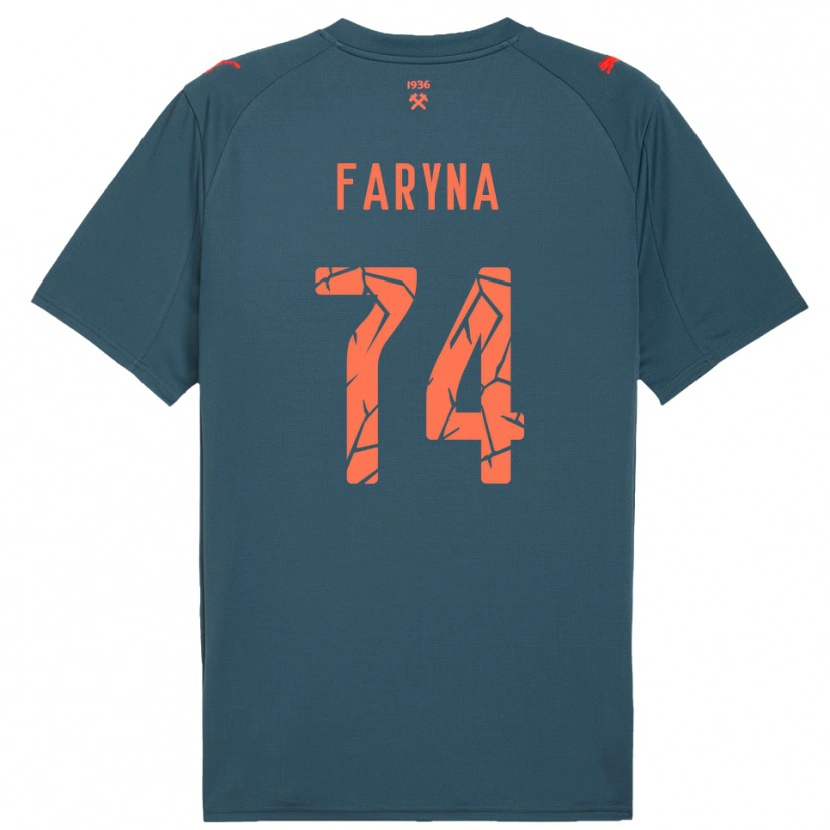 Danxen Kinder Maryan Faryna #74 Marineblau Rot Auswärtstrikot Trikot 2025/26 T-Shirt Österreich