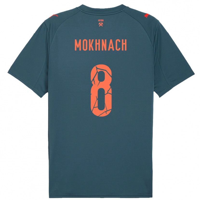 Danxen Kinder Liubov Mokhnach #8 Marineblau Rot Auswärtstrikot Trikot 2025/26 T-Shirt Österreich