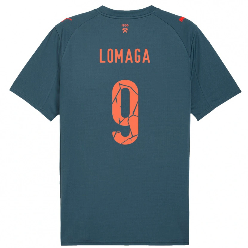 Danxen Kinder Oleksandr Lomaga #9 Marineblau Rot Auswärtstrikot Trikot 2025/26 T-Shirt Österreich