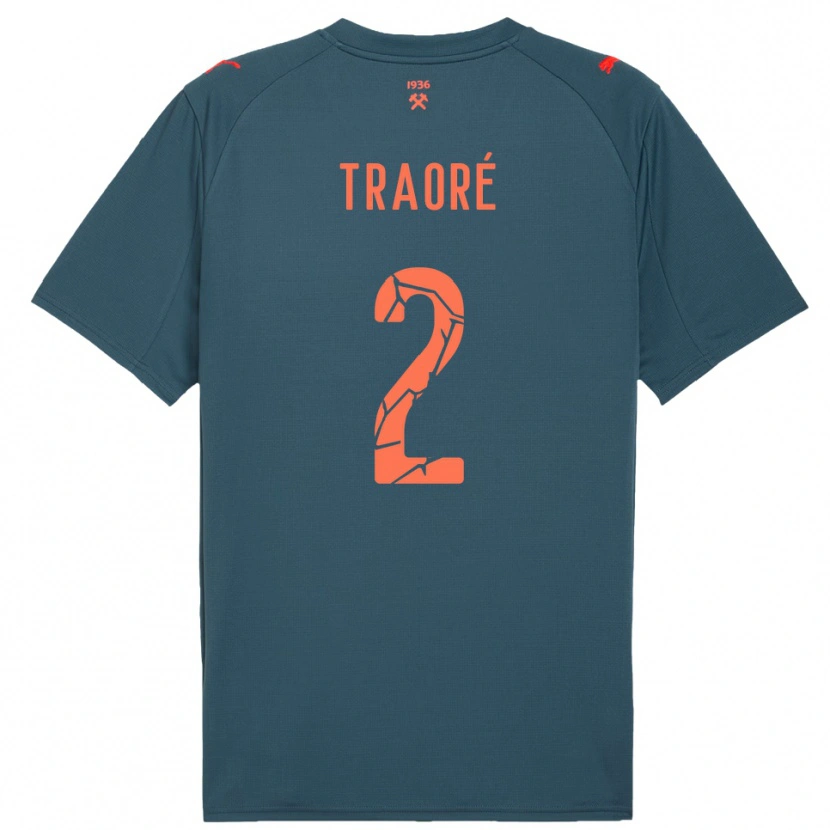 Danxen Kinder Lassina Traoré #2 Marineblau Rot Auswärtstrikot Trikot 2025/26 T-Shirt Österreich