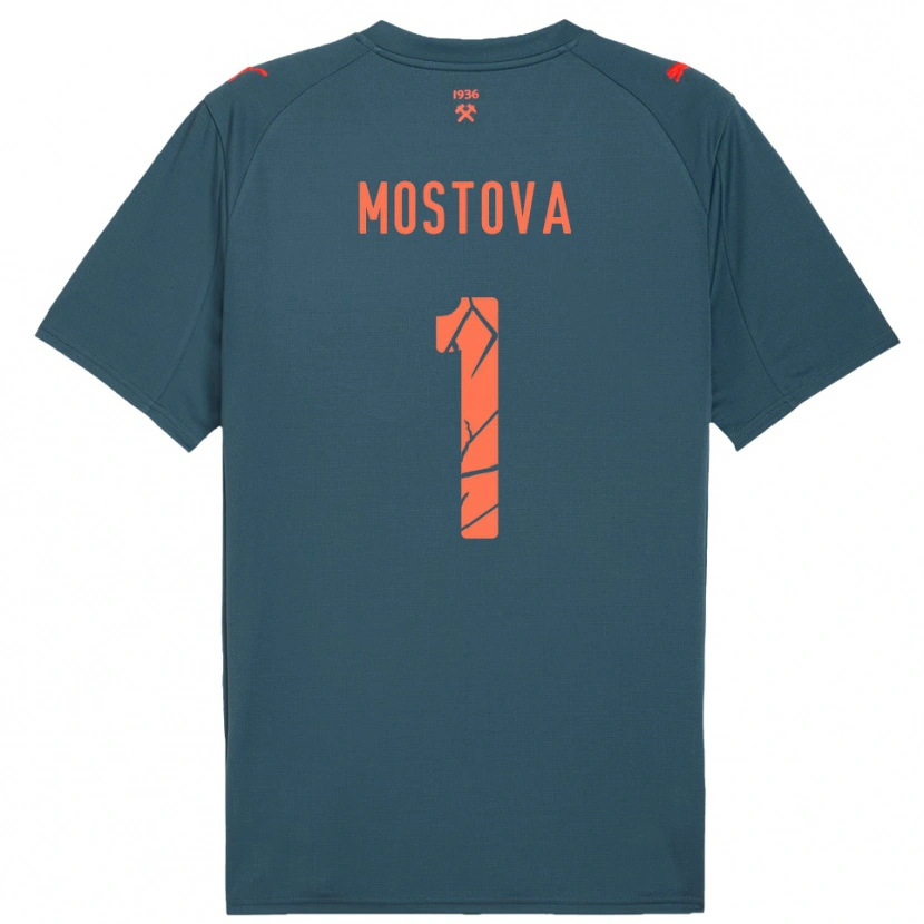 Danxen Kinder Inha Mostova #1 Marineblau Rot Auswärtstrikot Trikot 2025/26 T-Shirt Österreich