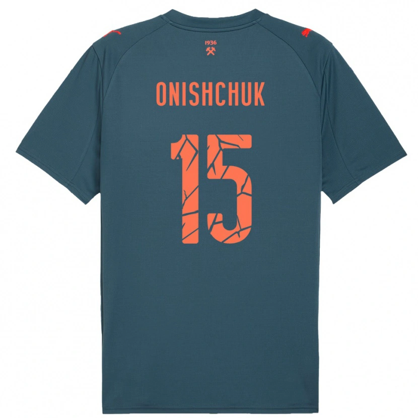 Danxen Kinder Yegor Onishchuk #15 Marineblau Rot Auswärtstrikot Trikot 2025/26 T-Shirt Österreich