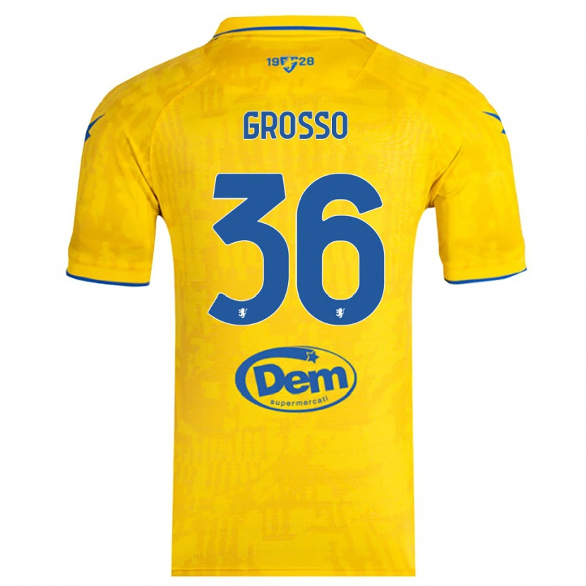 Danxen Herren Filippo Grosso #36 Gelb Blau Heimtrikot Trikot 2025/26 T-Shirt Österreich