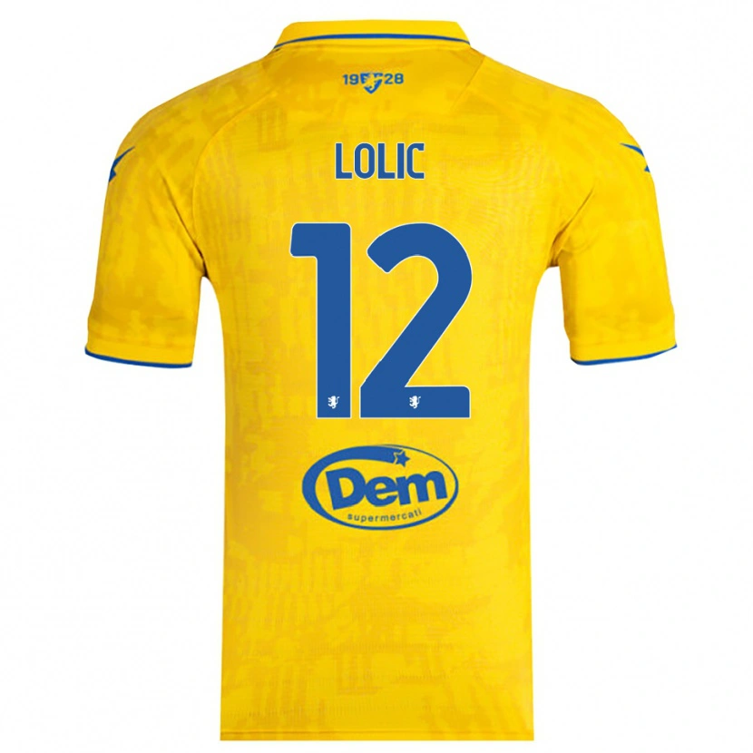 Danxen Herren Eldin Lolic #12 Gelb Blau Heimtrikot Trikot 2025/26 T-Shirt Österreich