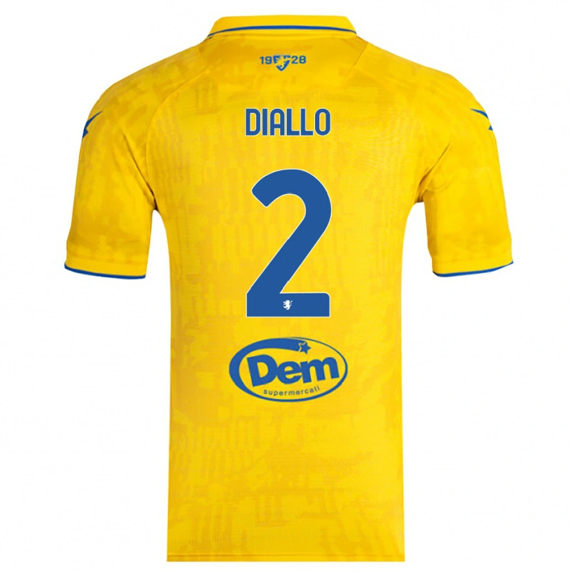Danxen Herren Abdoul Diallo #2 Gelb Blau Heimtrikot Trikot 2025/26 T-Shirt Österreich