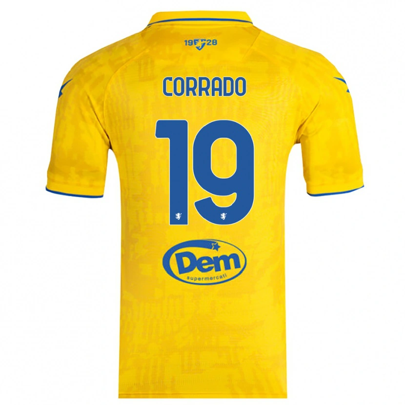 Danxen Herren Niccolò Corrado #19 Gelb Blau Heimtrikot Trikot 2025/26 T-Shirt Österreich