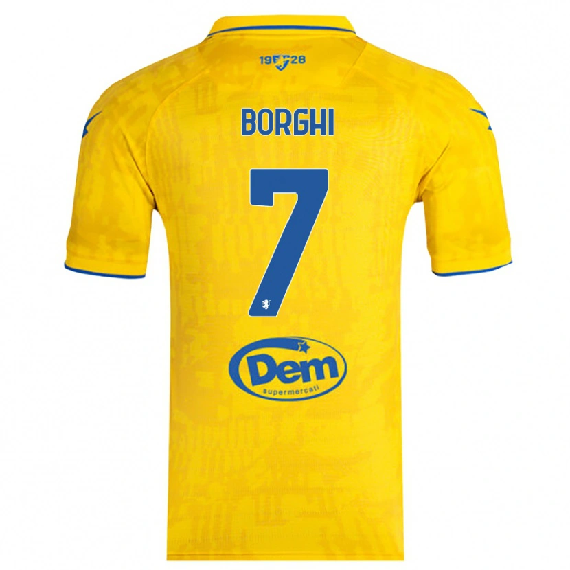 Danxen Herren Giordano Borghi #7 Gelb Blau Heimtrikot Trikot 2025/26 T-Shirt Österreich
